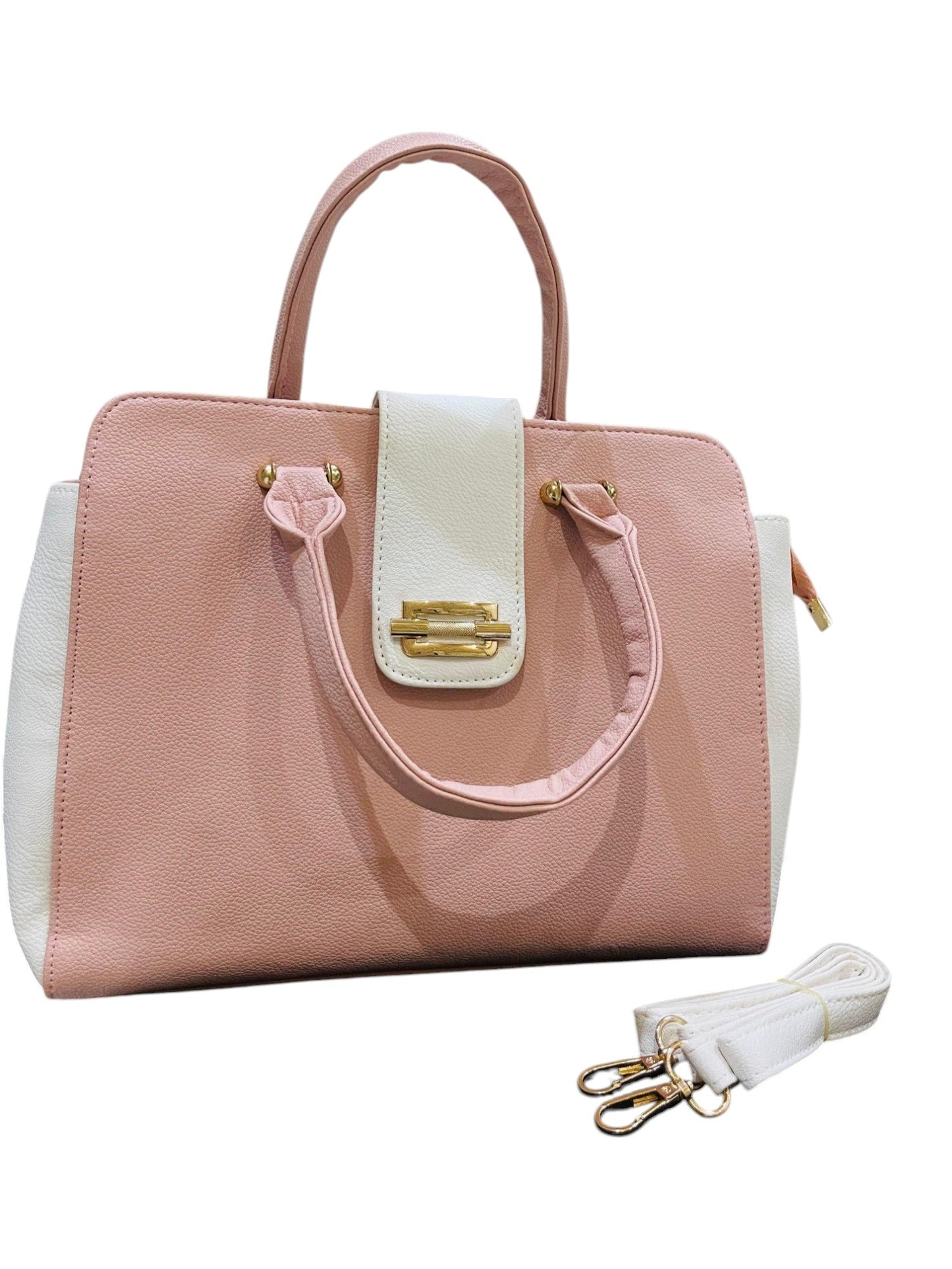 Unique Blend Of Pink & White Hand Bag