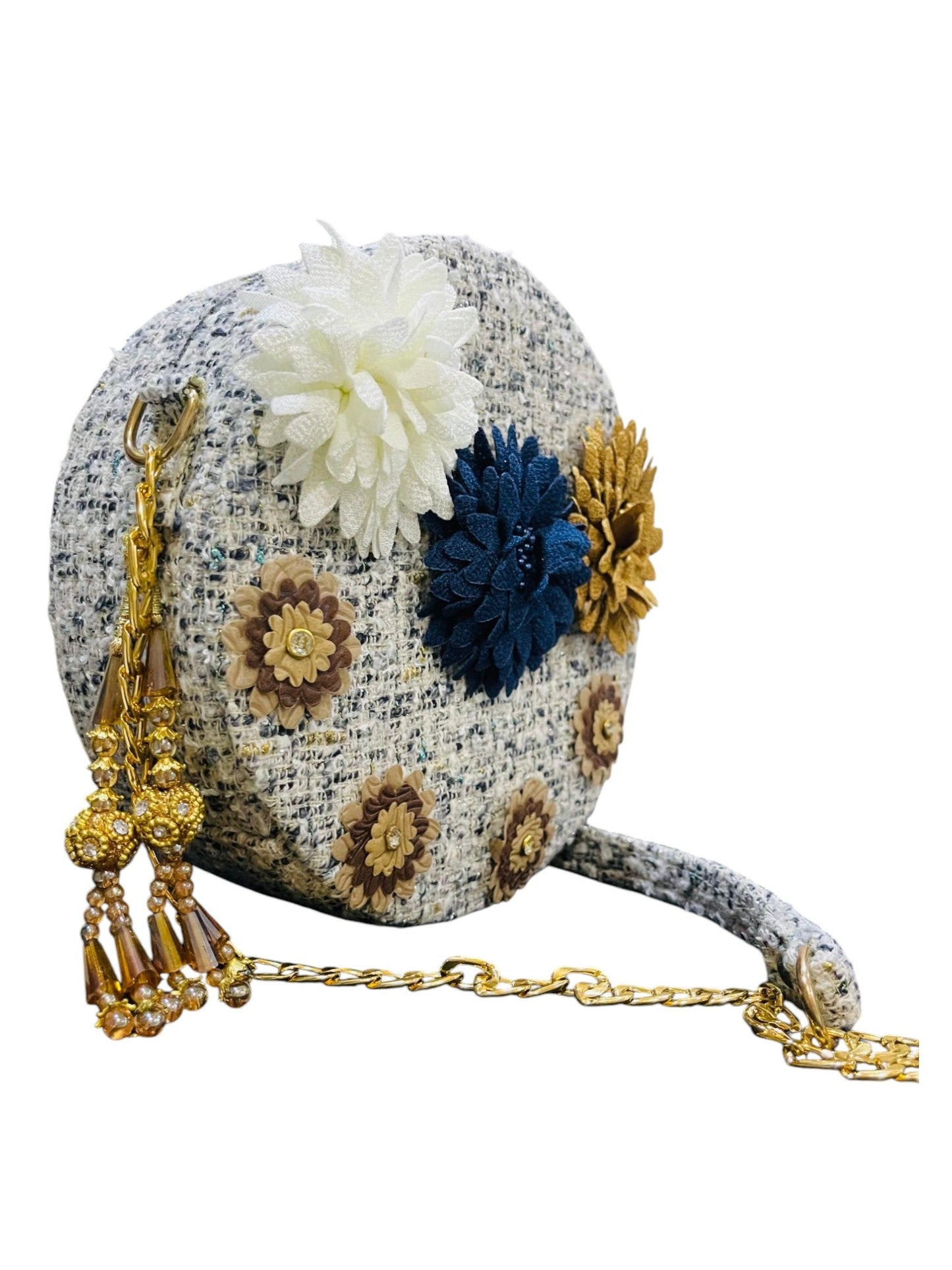 Round Flower style cross body bag
