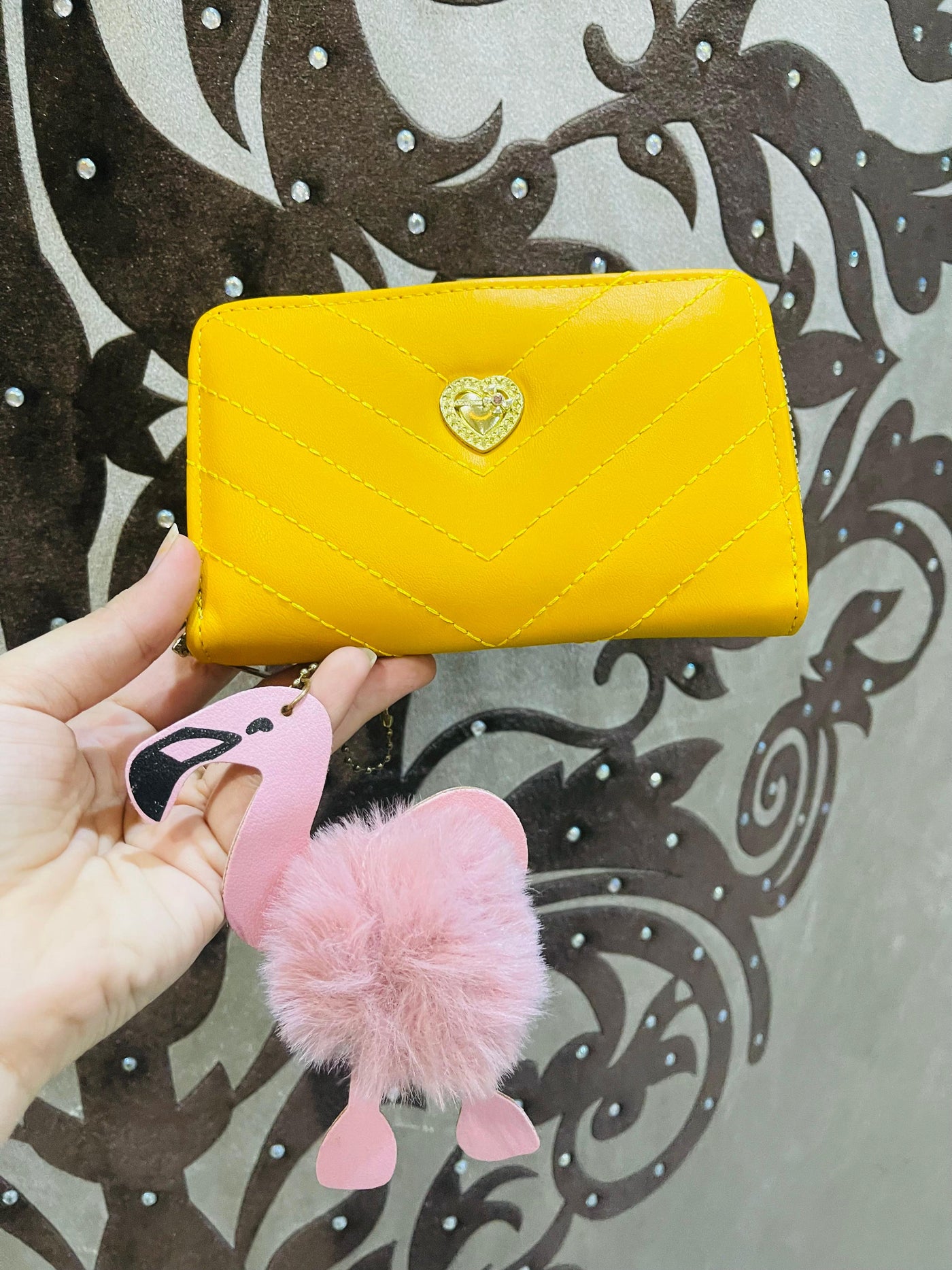 Mini trendy double folder handy bag or card holder