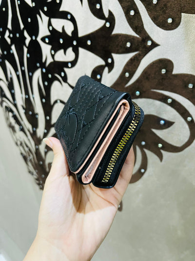 Mini trendy double folder handy bag or card holder