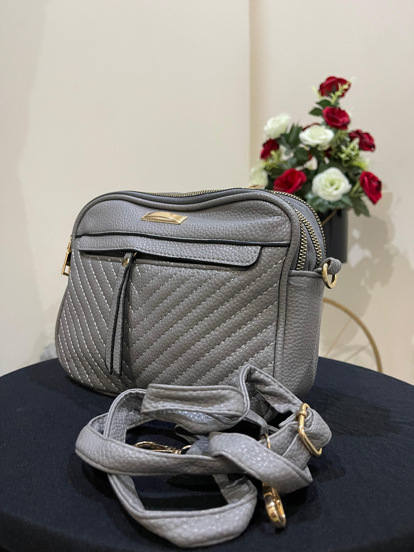 Shoulder Trendy Bag With Front Zip