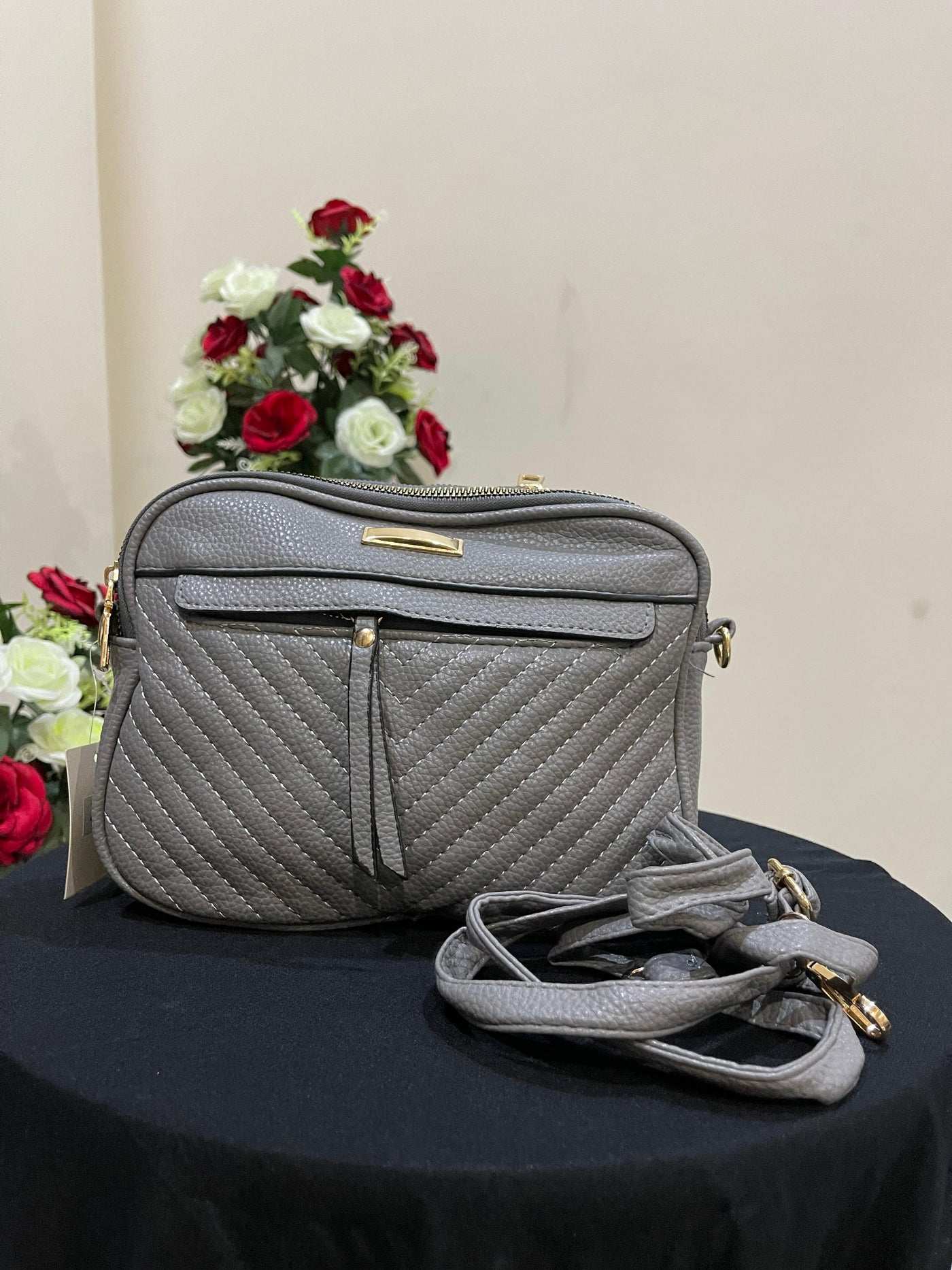 Shoulder Trendy Bag With Front Zip
