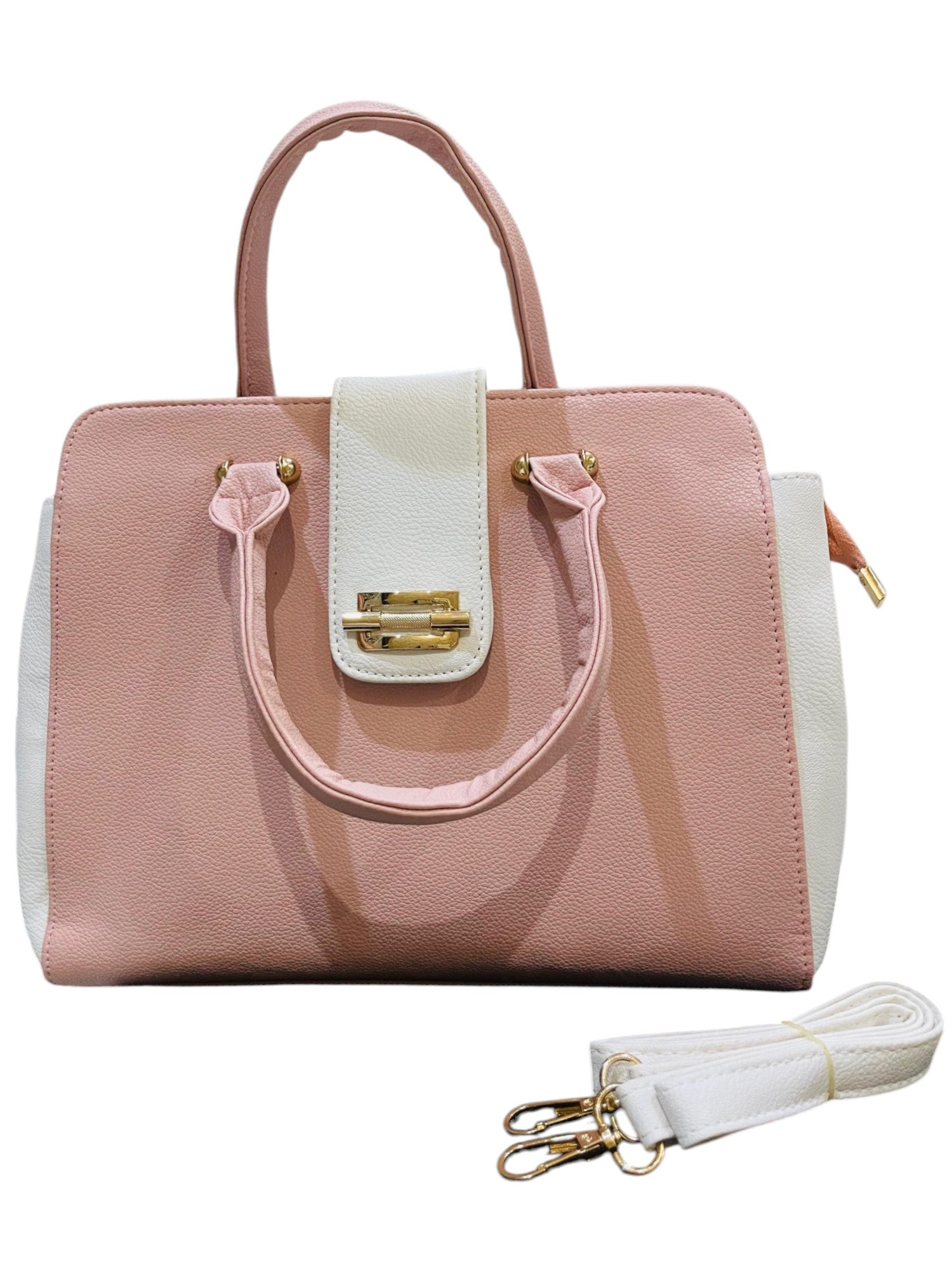 Unique Blend Of Pink & White Hand Bag