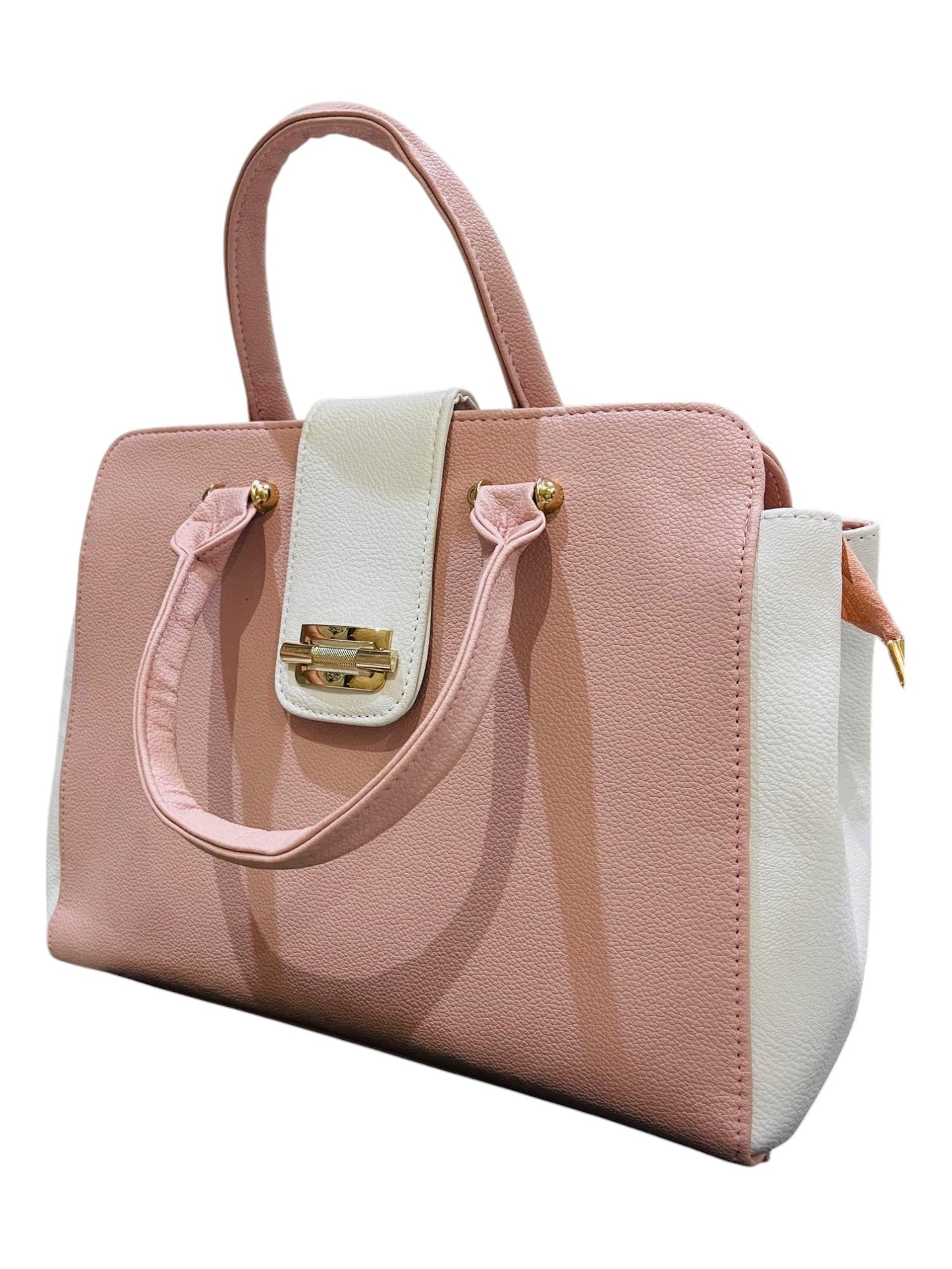 Unique Blend Of Pink & White Hand Bag