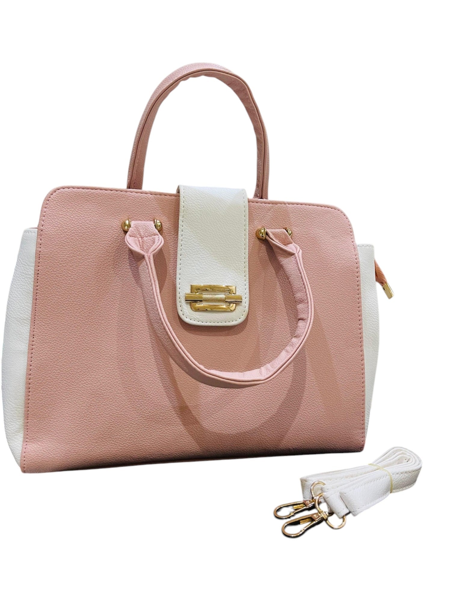Unique Blend Of Pink & White Hand Bag