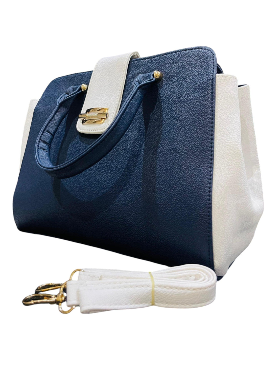 Unique Blend Of Blue & White Hand Bag