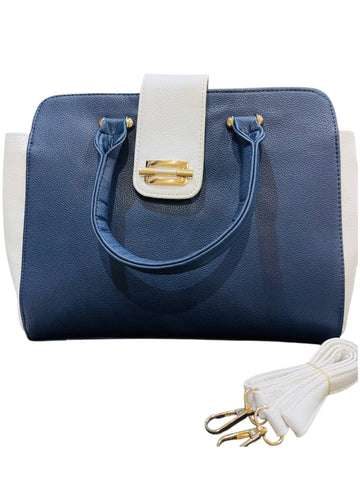 Unique Blend Of Blue & White Hand Bag