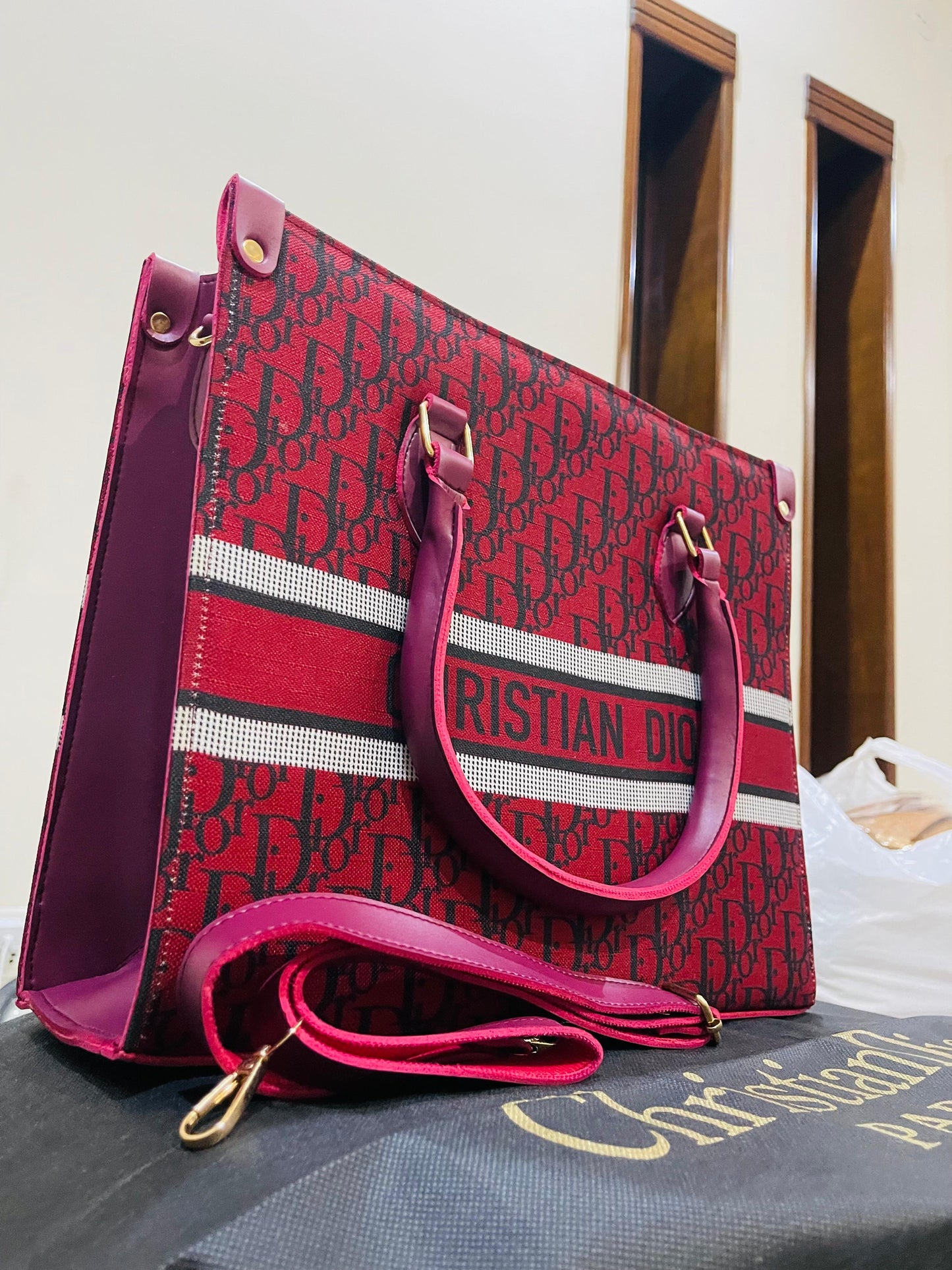 Ladies luxury Red Tote Bag