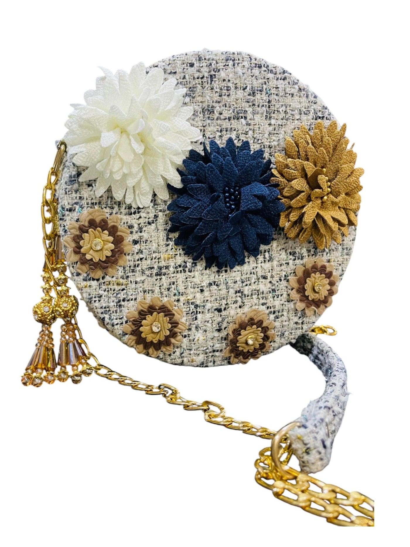 Round Flower style cross body bag