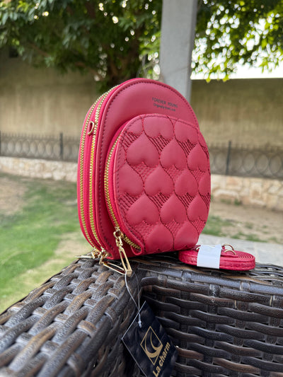 ladies red crossbody bag